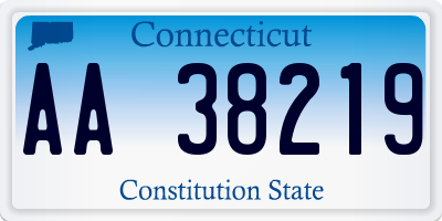 CT license plate AA38219