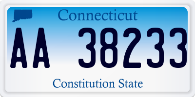 CT license plate AA38233