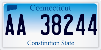 CT license plate AA38244
