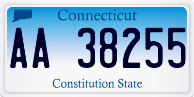 CT license plate AA38255