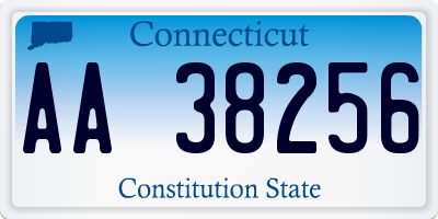 CT license plate AA38256