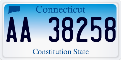 CT license plate AA38258