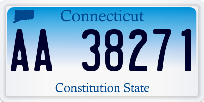 CT license plate AA38271
