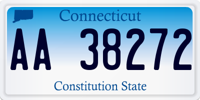 CT license plate AA38272