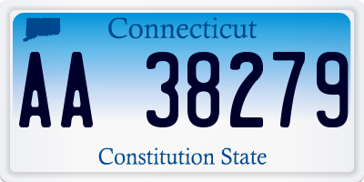 CT license plate AA38279