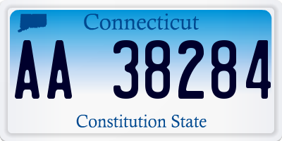 CT license plate AA38284