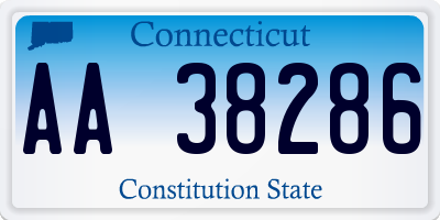 CT license plate AA38286