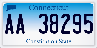 CT license plate AA38295