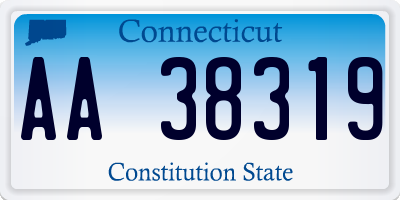 CT license plate AA38319
