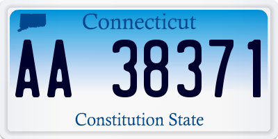 CT license plate AA38371