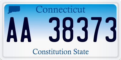 CT license plate AA38373