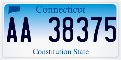 CT license plate AA38375