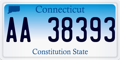 CT license plate AA38393