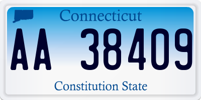 CT license plate AA38409