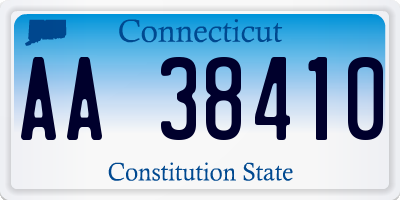 CT license plate AA38410