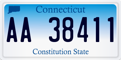 CT license plate AA38411