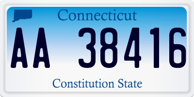 CT license plate AA38416
