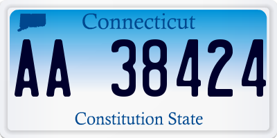 CT license plate AA38424