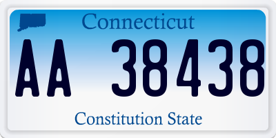 CT license plate AA38438
