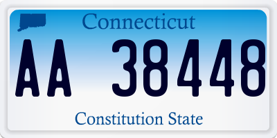CT license plate AA38448