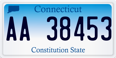 CT license plate AA38453