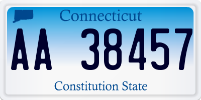 CT license plate AA38457