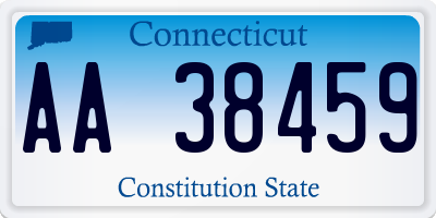 CT license plate AA38459