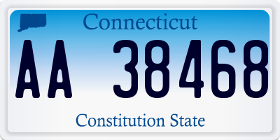 CT license plate AA38468