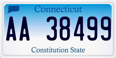 CT license plate AA38499
