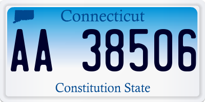 CT license plate AA38506