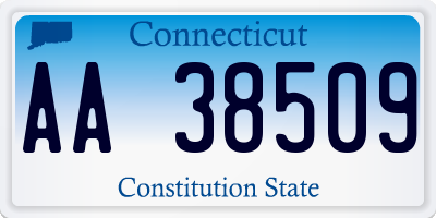 CT license plate AA38509