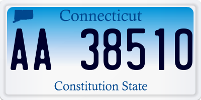 CT license plate AA38510