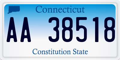 CT license plate AA38518