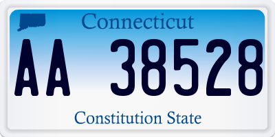 CT license plate AA38528