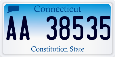 CT license plate AA38535