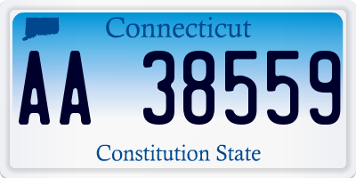 CT license plate AA38559
