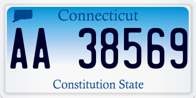 CT license plate AA38569