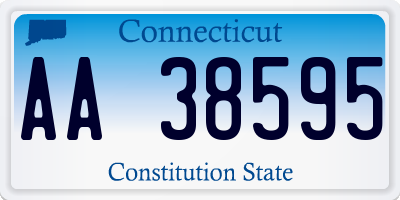 CT license plate AA38595