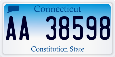CT license plate AA38598