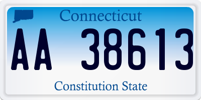CT license plate AA38613