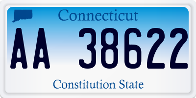 CT license plate AA38622
