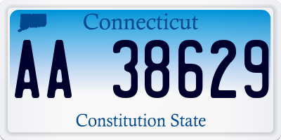 CT license plate AA38629