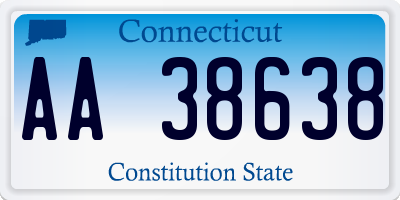 CT license plate AA38638