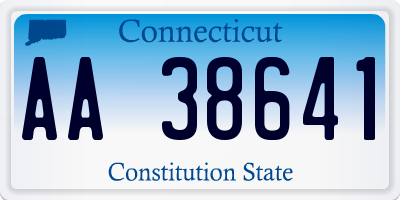 CT license plate AA38641