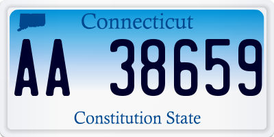 CT license plate AA38659