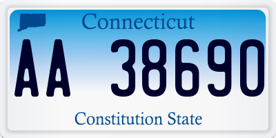 CT license plate AA38690