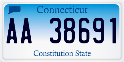 CT license plate AA38691