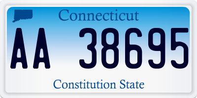 CT license plate AA38695