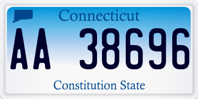 CT license plate AA38696