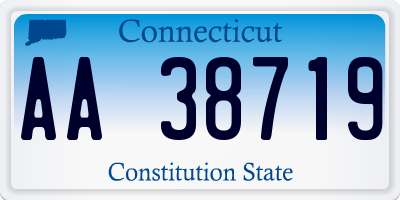 CT license plate AA38719